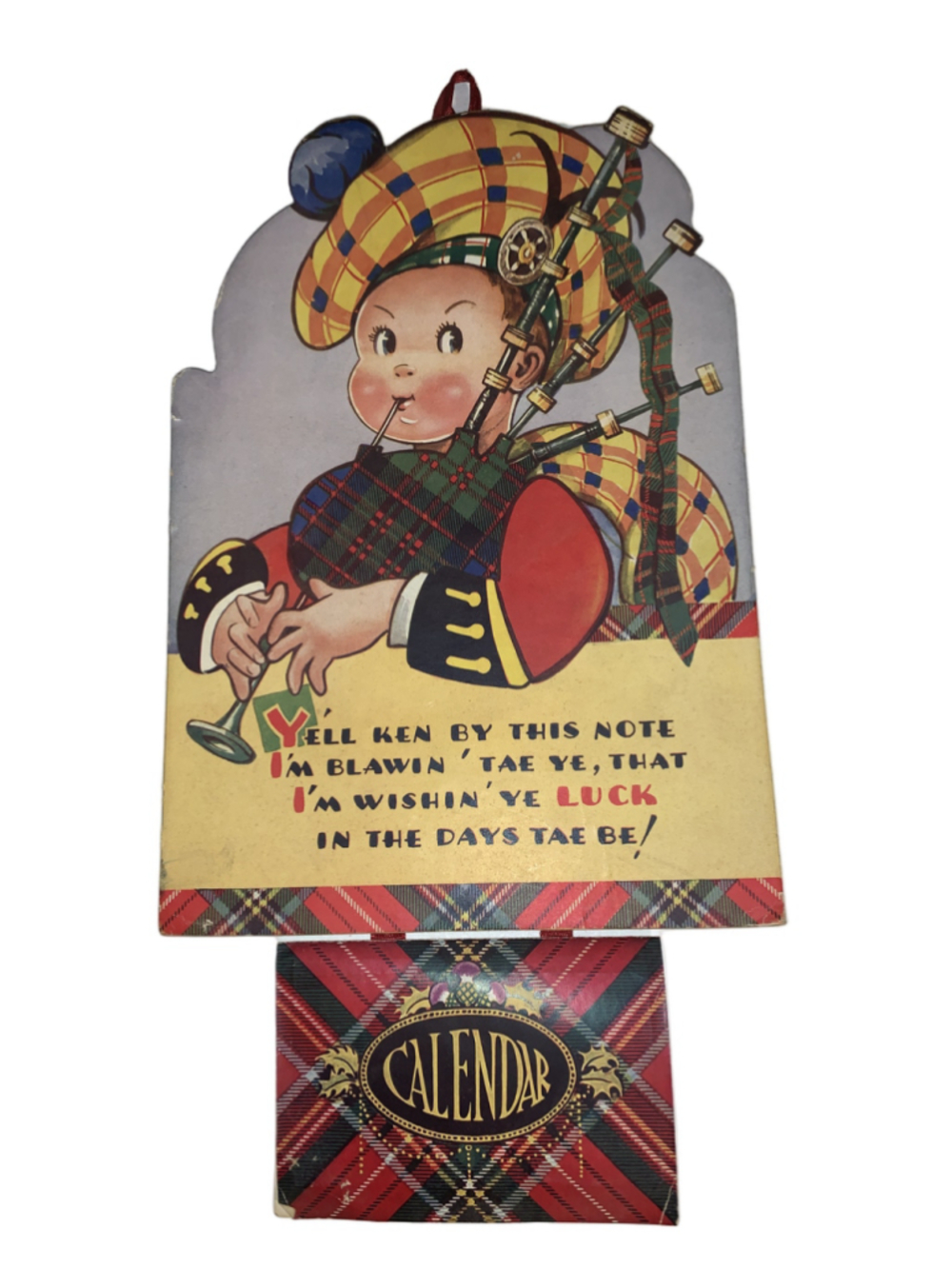 Unbranded vintage Scottish calendar 1953